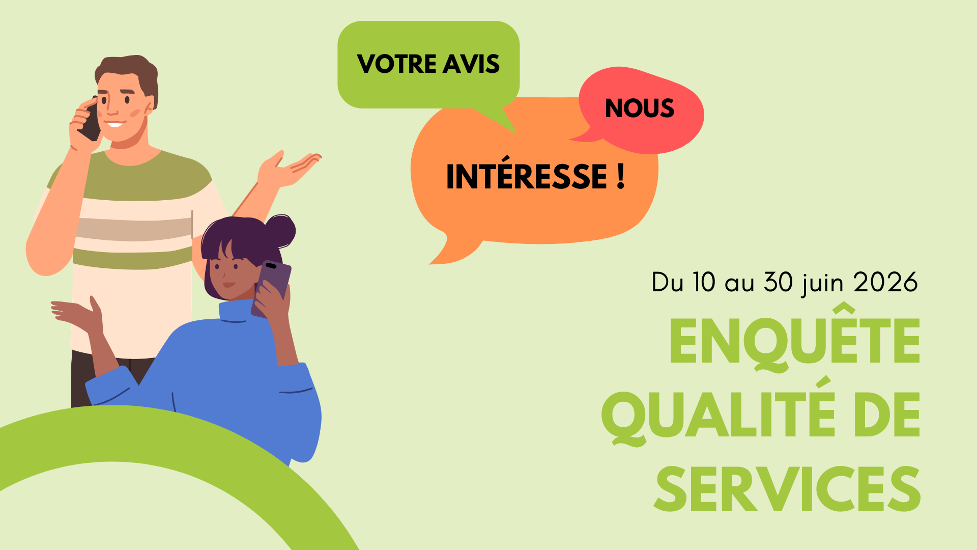 Enquête Qualité de Service 2026 SLIDER EMAILING